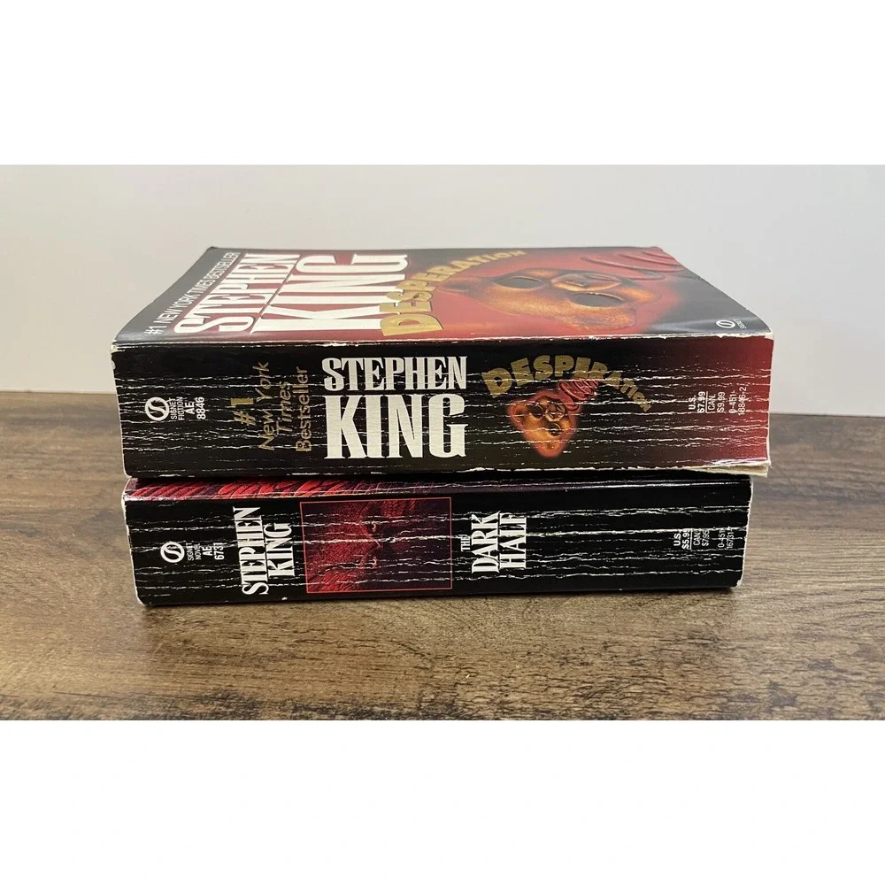 Stephen King The Dark Half & Desperation First Signet Printing 90s Paperback Lot